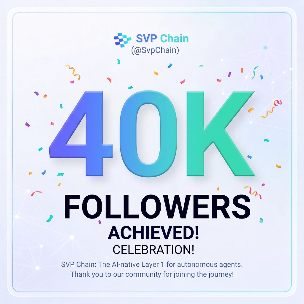 SvpChain's tweet photo. A huge "Thank You" to our community for helping us reach this massive milestone. Your energy drives everything we do at SVP Chain.

What’s your favorite thing about being a part of the #SVPChain community? Let us know below! 

#BlockchainCommunity #CommunityGoals #Web3 #AIAgent #40K #GlowUp #Achievement