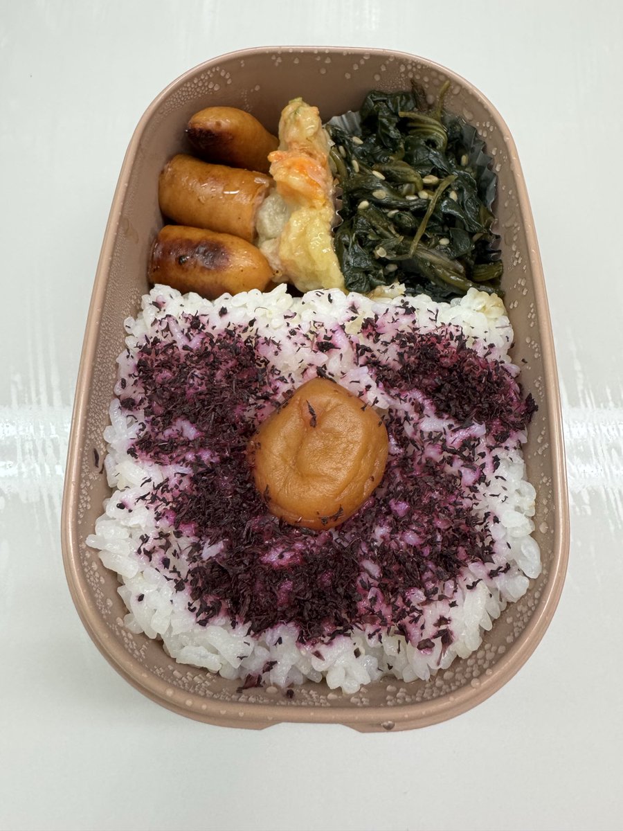 miffy3207's tweet photo. #お昼ごはん
#お弁当
#息子作
#ほうれん草のおひたしがしょっぱかった https://t.co/7AqCI0iRMm