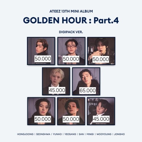zeloisme's tweet photo. [ ready ina ] digipack golden hour part 4 ateez sealed

‘✎  exclude packing [ 10.000 ]
‘✎  can choose member + no minimun order

Ifb wts hongjoong seonghwa yunho yeosang san mingi wooyoung jongho 에이티즈 포카 에이티즈 홍중 성화 윤호 여상 산 민기 우영 종호 양도 https://t.co/O2JnO67Ysi