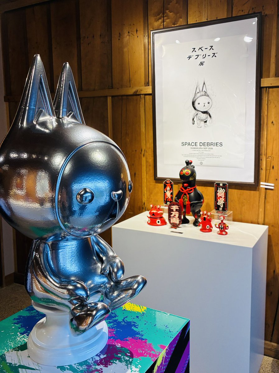 FREAKYDESIGNINC's tweet photo. 「スペースデブリーズ展」は昨日無事に終了いたしました！
改めてデブリーズ達は皆様にずっっっと愛して頂いているお陰でこんなにも長く飛び続けることができているんだと実感できた3日間でした。

雨の中会場にお越しくださった皆様、温かいお言葉を届けてくださった皆様、ありがとうございました！ https://t.co/hOqXpjLiH1
