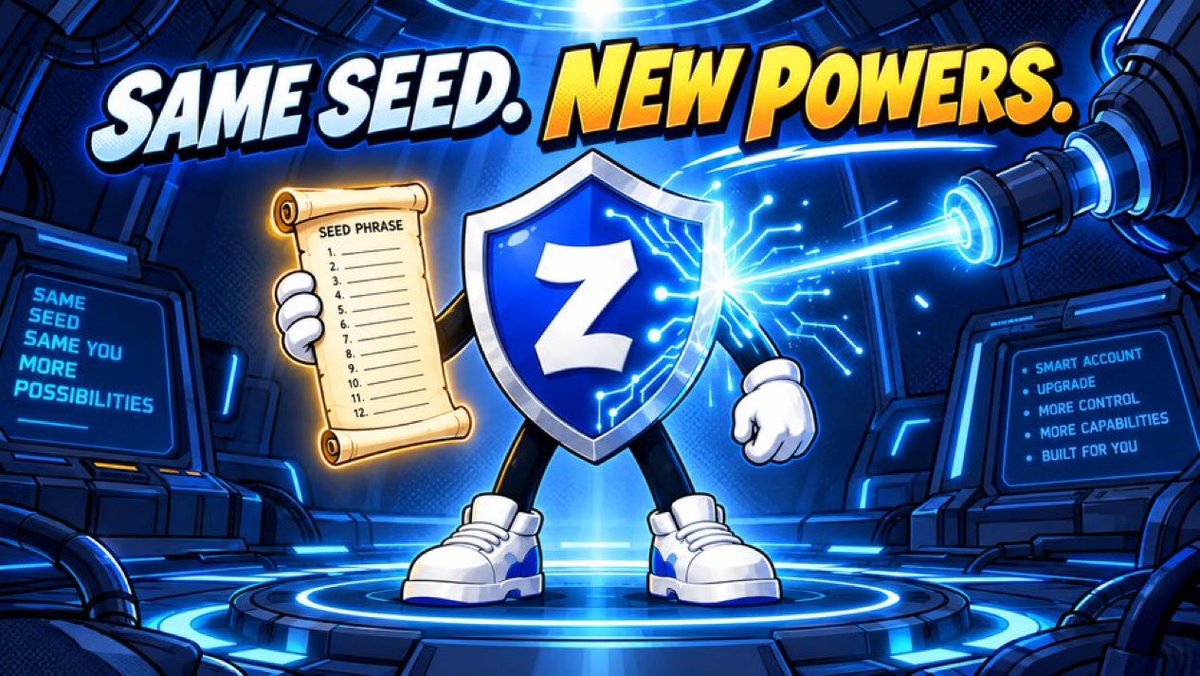 Rodrilionel16's tweet photo. Same seed phrase. Same wallet you already trust. Nothing to migrate, nothing to memorize again. 🔑

Now imagine that exact same wallet quietly gaining a whole new set of superpowers underneath — gas sponsorship, transaction batching, all the smart-account capabilities https://t.co/rMNxm4wlkY