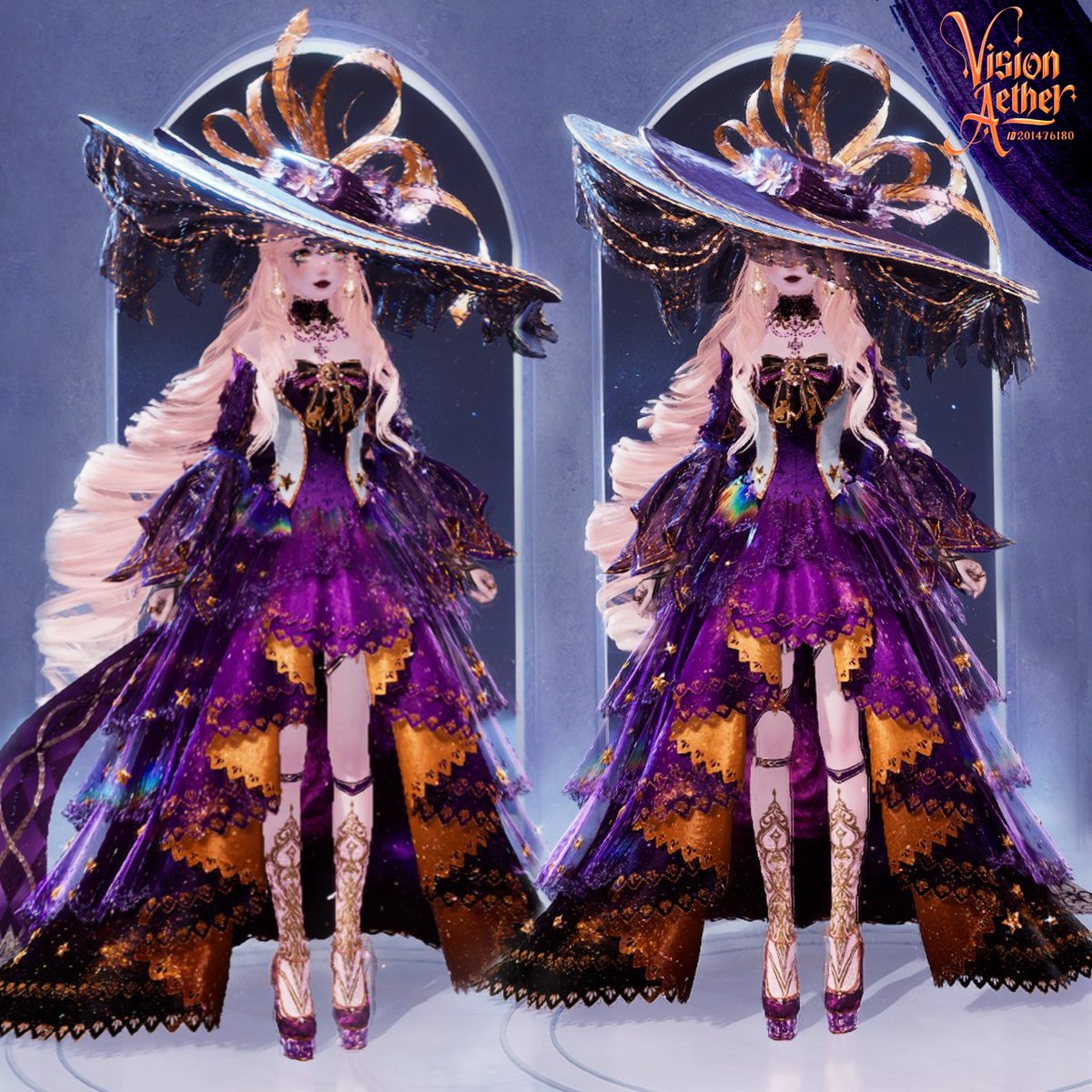 VisionAether's tweet photo. Cosmic Guilded Star Nikki the full look✨ ⭐️ by me 

#InfinityNikki #Nikki #Momo #LoveNikki #ShiningNikki #Infold #HeavensReach #Nikkitwt #Infinity #Anime #Golden #Gold #Lantern #Fae #Turquoise #Cerulean #Yellow #Orange #Rainbow #cosmic #stars #Astrology #Astronomy #Hat #Pink #Purple #Teal #Vibrant #Magical #Magic #Painting #Moon #Lunar #Luna