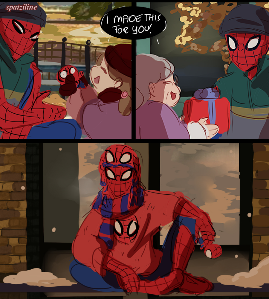spatziline's tweet photo. Do you guys think Peter receives a lot of spidey merch? #spiderman #spidermanbrandnewday https://t.co/zMgLbaxApB