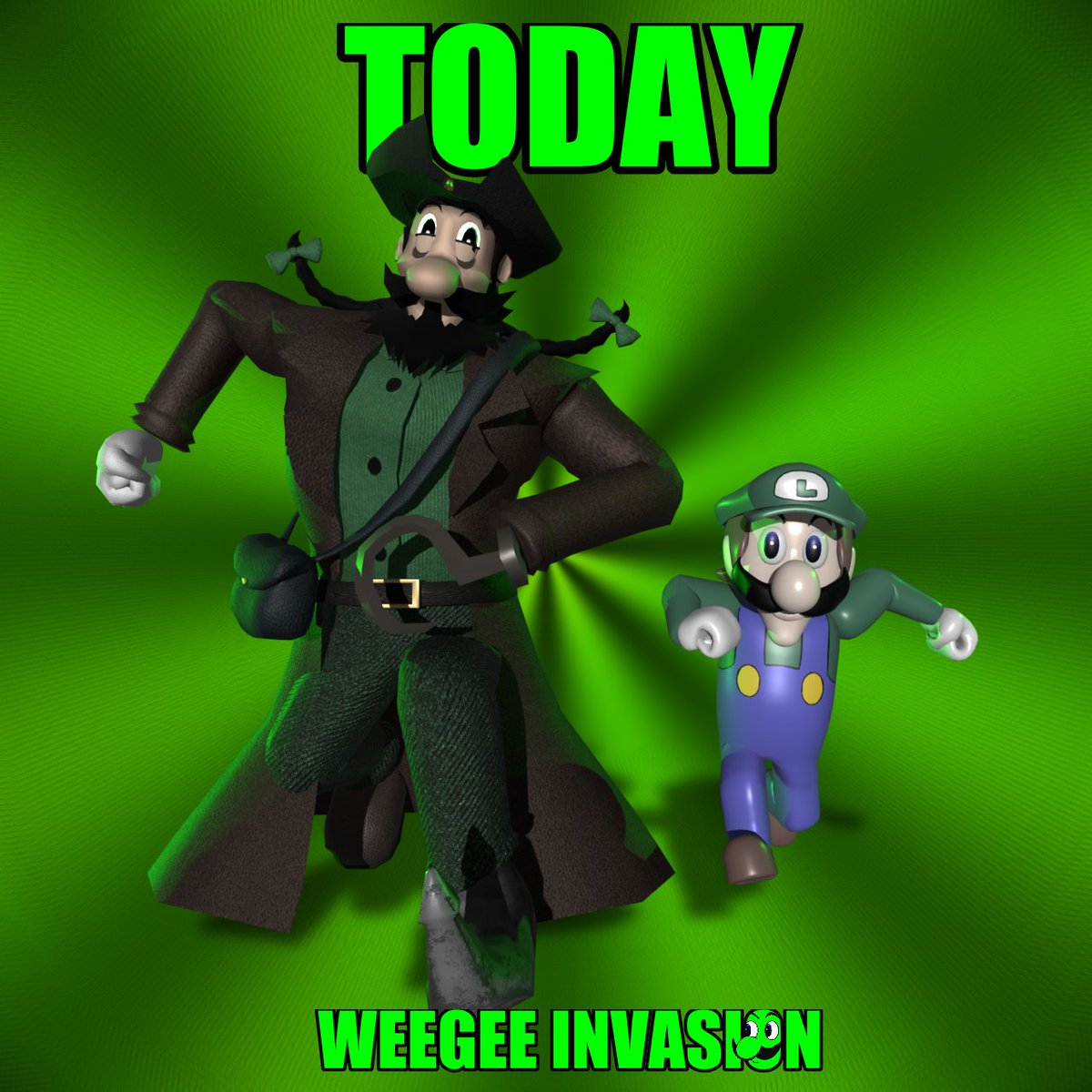 RADRATZ777's tweet photo. ``OBEY WEEGEE``

THANK YOU TO @BlueberryTieguy FOR MAKING THIS AMAZING MODEL LOOK AT THIS!!!
Both models and renders made by THE GOAT 💚💚💚💚 https://t.co/LsNdM1O6bw