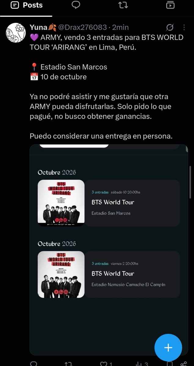 khtaeverse's tweet photo. ‼️ESTAFA‼️

OJO CON CAER CON ESTA CUENTA, ES ESTAFA, EL VIDEO QUE TE MUESTRA  DE LAS ENTRADAS ES TOTALMENTE FALSO, NO CAIGAN 
https://t.co/4IJNFTF5sd

A mí me bloqueó por decir que es estafa, y está subiendo a cada rato el mismo post y borrando en los que le dicen estafa, Ojito https://t.co/3fn0vR8JLG
