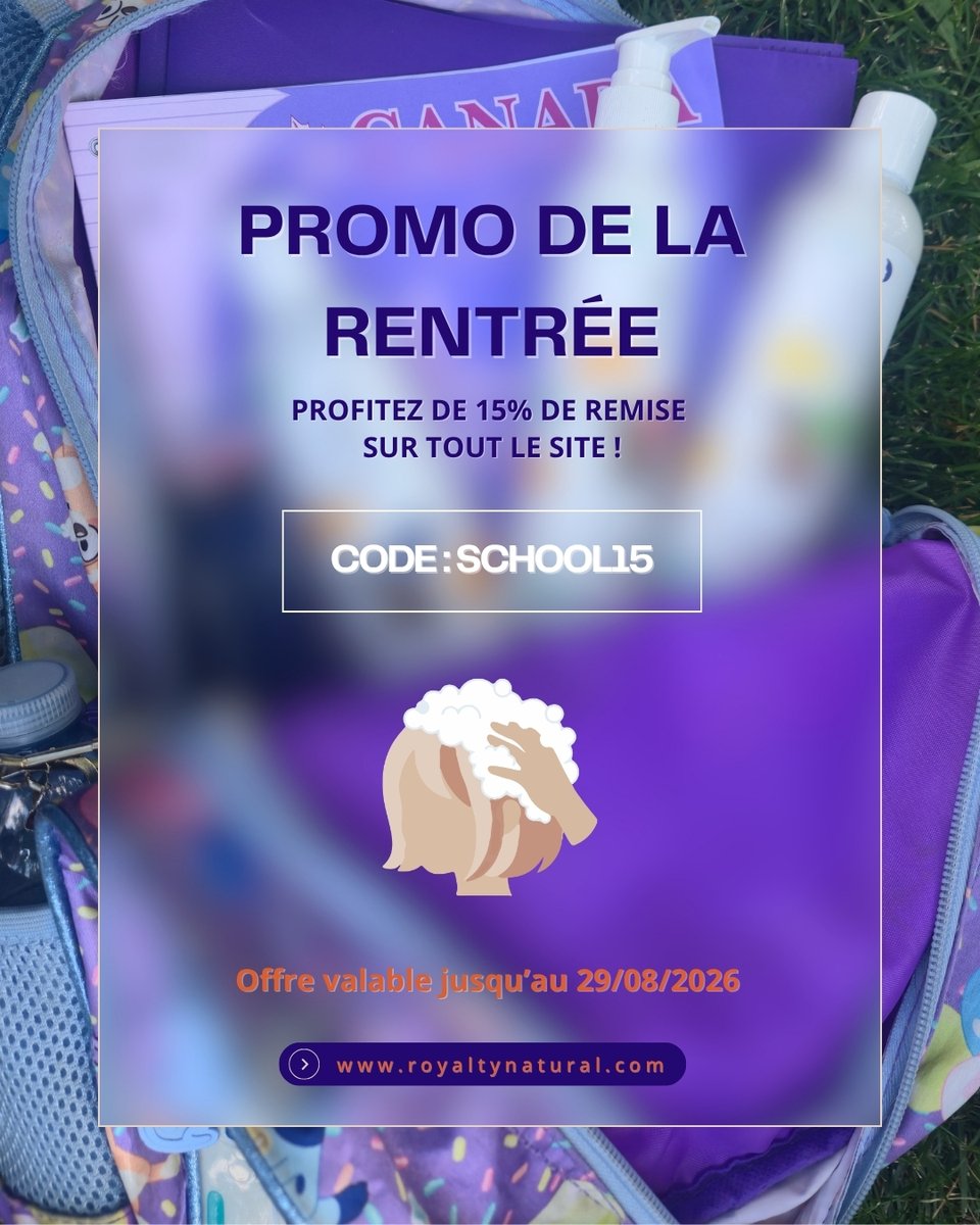 stiless5's tweet photo. Commente RENTRÉE pour recevoir le lien de tous nos produits
La rentrée approche... et c’est le moment parfait pour faire le plein de tes produits capillaires préférés 🙂‍↕️
Profite de 15 % de rabais avec le code promo SCHOOL15 sur TOUS les produits https://t.co/3QETJWOtD0