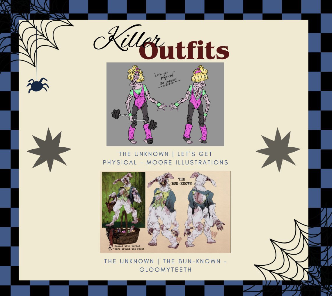 Looneylavenderr's tweet photo. The 2026 DBD Cosmetic Design Contest voting timeeee! 👀🖤

Here are my favorite for the killer outfits 🥺❣️

Go vote for your favorites before September 17th at 11:59 AM 🩸

#DeadByDaylight #DBD #DBDCommunity #TheFog #VTuber https://t.co/J2yGn8pfQ3