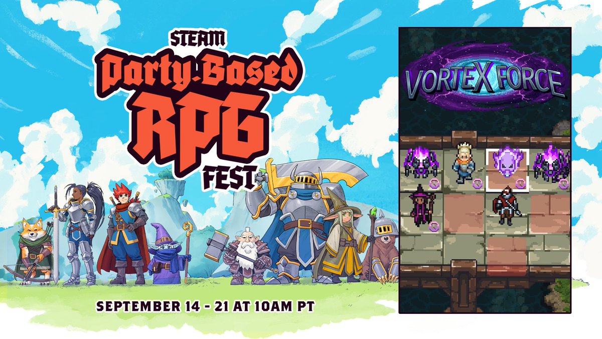 tachyonFluxDev's tweet photo. Very excited to be part of the Steam Party Based RPG Fest this week!
Check out the awesome sales and coming soon games - Vortex Force included 💜
#partybasedrpg #steam #indiegame