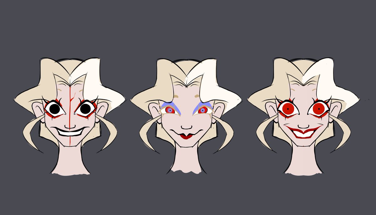 UnstableAngels_'s tweet photo. Some small (semi) scrapped character head concepts by our Art Director/Lead Artist @WizardlyCoco ! https://t.co/9l9eq40uRh
