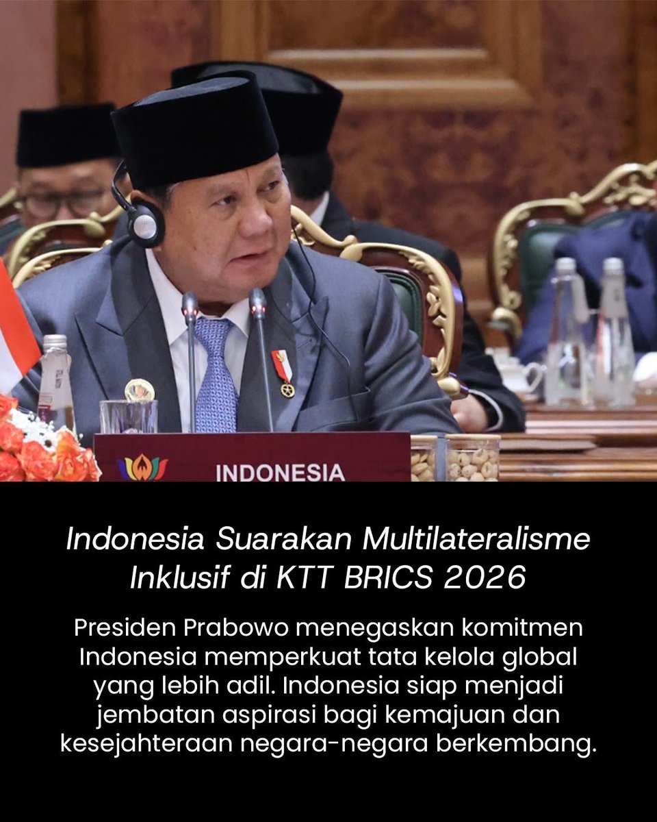 launa82017's tweet photo. INDONESIAAAA KEREN BANGETTT 😎🇮🇩✨ Diplomasi jalan, peluang terbuka, masa depan makin cerahhh! Gaspolll Pak💪🔥
#PrabowoDiKTTBRICS
Peran Aktif Indonesia https://t.co/5txxf8a3Ci