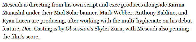 avinger_jr's tweet photo. Man, @KiDCuDi is cooking another directorial debut called ''WRONG NUMBER''. It's a comedy/horror.
Yeah, Cudi is writing the script and scoring the musicπ₯
It's had same producers of DOE. Which, it has casting director of Obsession and Adam Madrzyk is cinematographer. #MADSOLAR https://t.co/49vSX6vzzI