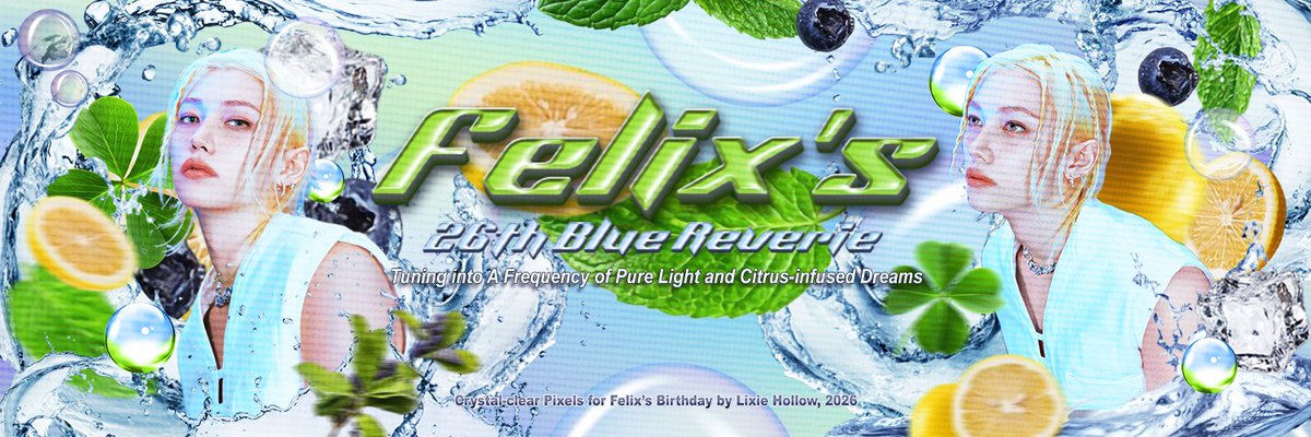 LixieHolIow's tweet photo. @lixiehollows ㅤㅤㅤㅤ 
🫧 ୭⸼ (https://t.co/X7AuycbMmz) Tune the screen a little closer, Felix’s blue reverie is already floating across clear skies with citrus glow trailing behind. Pop on 𝗚𝗹𝗮𝘀𝘀 𝗔𝘂𝗿𝗮 and let his pure light find its way into your little corner. 🐬
ㅤ https://t.co/EEa6sF2vsJ
