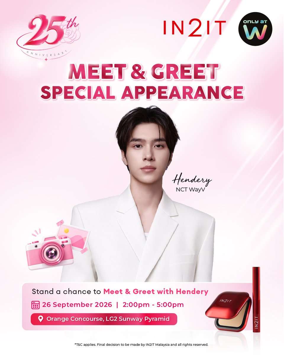 in2it_cosmetics's tweet photo. Something beautiful is about to begin. 🌸✨
.
We’re bringing our 25th Anniversary celebration to Sunway Pyramid, and we’d love to celebrate it with you! 💕✨ https://t.co/fNoKk36YAo
