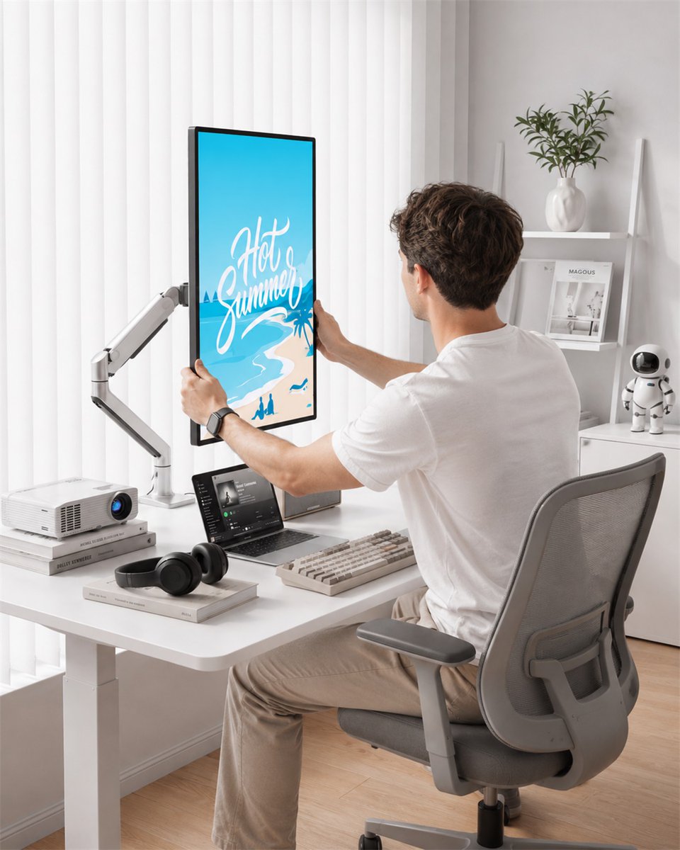 Kuyconofficial's tweet photo. Supports VESA 100×100 standard adapter
Freely match monitor arms, free up clean desk space
-
#kuycon #workspacesetup #multimonitor #cleanworkspace #minimaldesk #productivitydesk #homeoffice #deskinspo https://t.co/pr6eL219uC