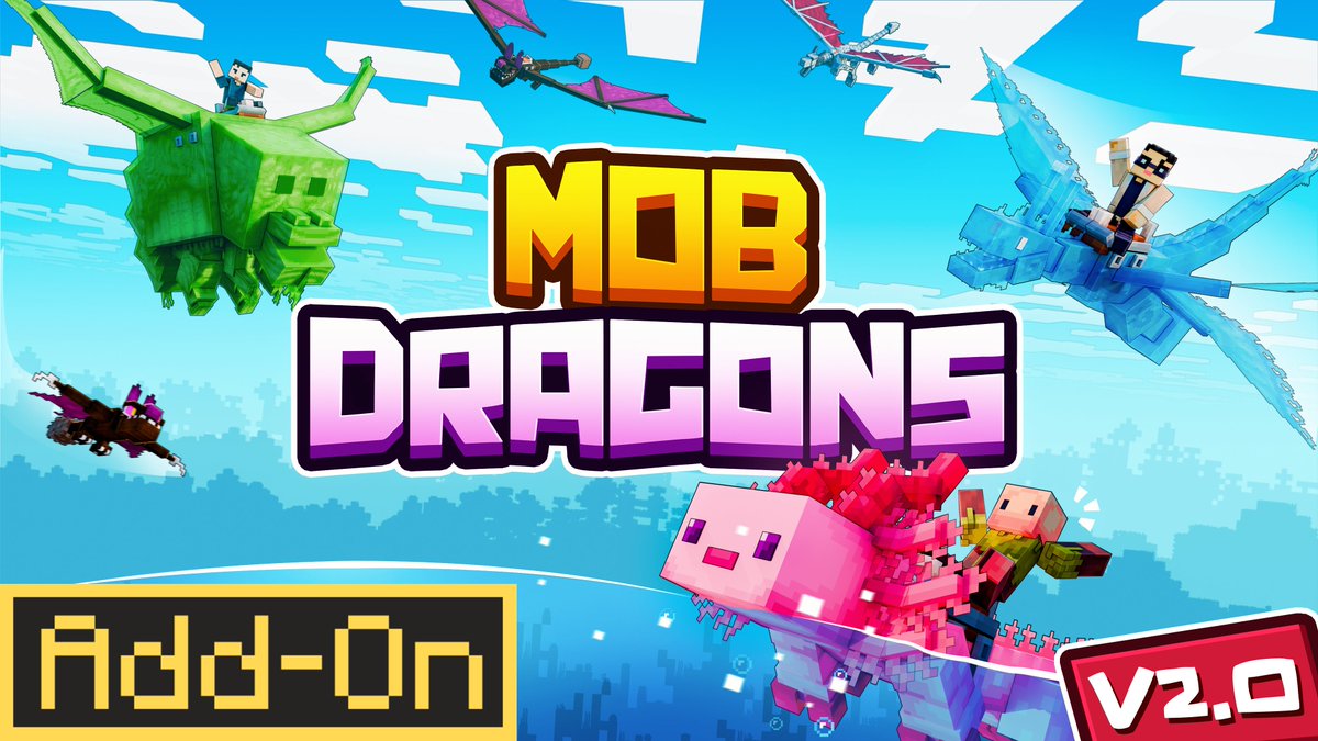 PeachTreeDevLLC's tweet photo. MOB DRAGONS V2.0 is on the way!! 🐉

Ride 12+ dragons, wield dragon forged weapons, and gear up in dragon armor — live now on the Bedrock Marketplace, with the V2.0 update coming soon.

@PeachTreeDevLLC x @Syclone_Studios with @MinecraftMarket  

#Minecraft #MinecraftMarketplace https://t.co/uVX2MWfnMd