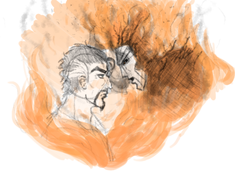yomariart's tweet photo. eu quando viro uma forest fire e tento assustar meu namorado (ou algo assim) mas ele sabe que eu não tenho um doutorado #doomstrange https://t.co/waPgZXOrua