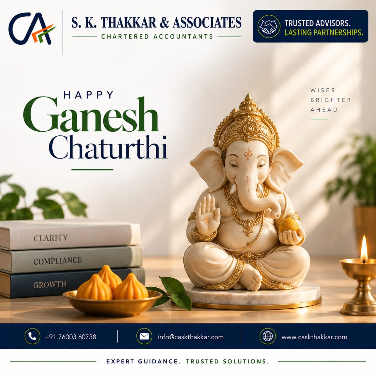 thakkarsagar's tweet photo. May Lord Ganesha bless every new beginning with wisdom, prosperity &amp; success. 🙏✨

Happy Ganesh Chaturthi! 🌺

#GaneshChaturthi #HappyGaneshChaturthi #SKThakkar #FestiveGreetings #NewBeginnings https://t.co/lpNpl58mIG
