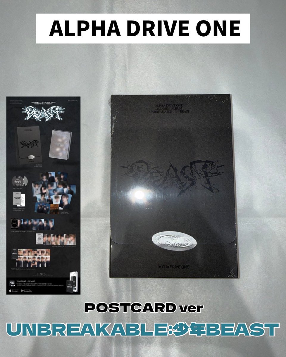 kpopclass_kk's tweet photo. ALPHA DRIVE ONE [UNBREAKABLE : 少年BEAST]入荷しました🩶

・POSTCARD ver. ¥2,150 https://t.co/sbxGss3tP3