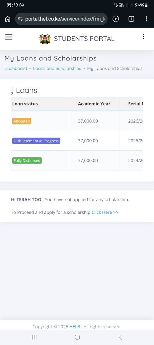 TooTerah's tweet photo. @HELBpage It's been allocated forever. Is if time now we drop the semester because we can't managed  I'd 40279049 https://t.co/A7dvzKWooQ