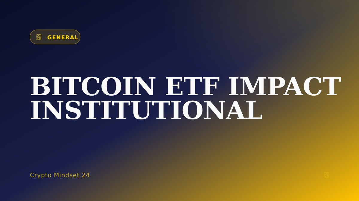 CryptoMindset24's tweet photo. Bitcoin ETF Impact: What Institutional Money Means for Your Crypto Watchlist

Recent crypto news can feel like a whirlwind. One minute it's all about meme coins, the next it's about giant financial firms moving billions. This shift is real, and it is c…

https://t.co/wxQlSb8A5V https://t.co/7DoDn0mJgD