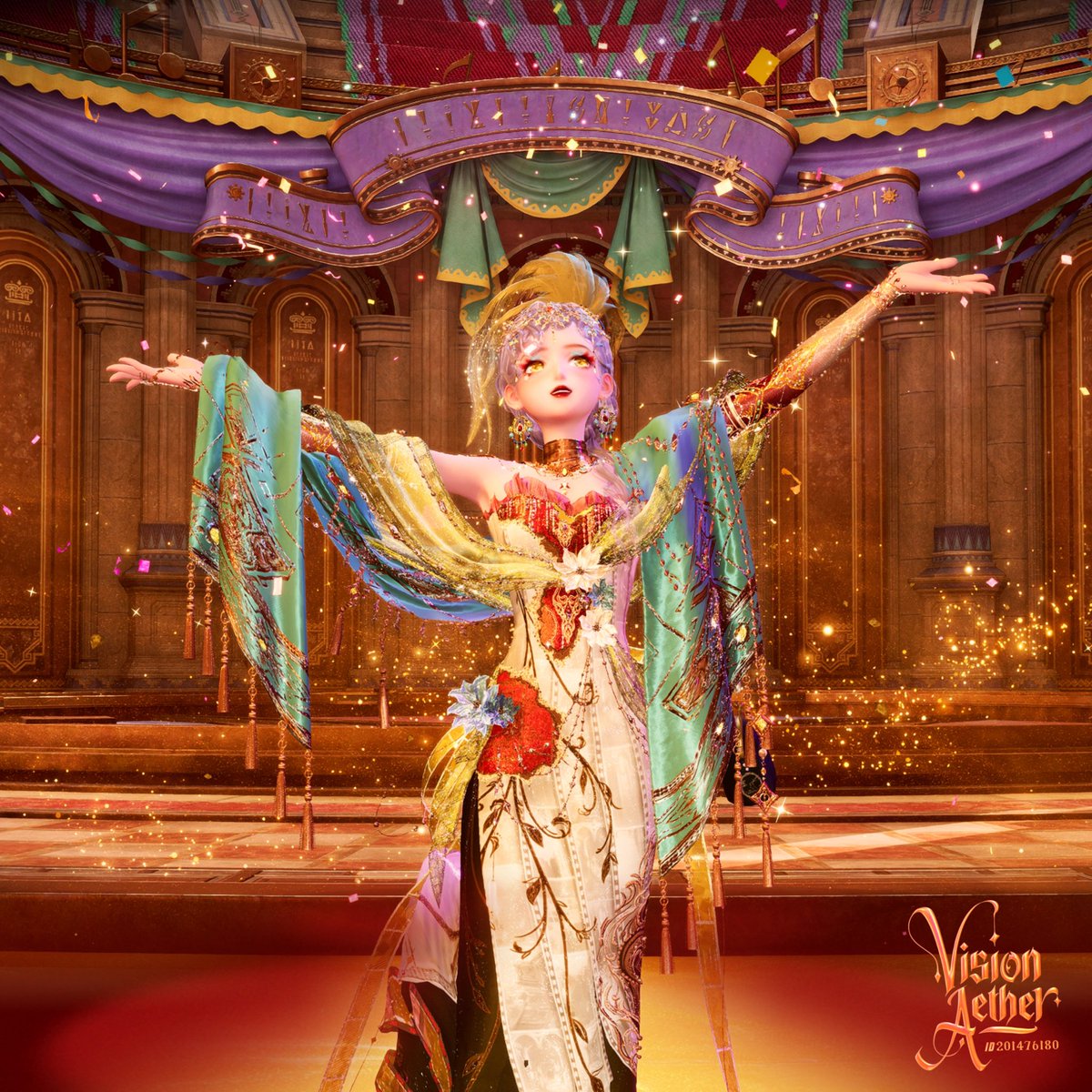VisionAether's tweet photo. Vintage Star of Glam & Glory 🎬🏵️✨ by Me

(feat. Momo-chan💗) 

#InfinityNikki #Nikki #Momo #LoveNikki #ShiningNikki #Infold #HeavensReach #Nikkitwt #Infinity #Anime #Golden #Gold #Lantern #Fae #Turquoise #Cerulean #Yellow #Orange #Rainbow #cosmic #stars #Astrology #Astronomy #Hat #Pink #Purple #Teal #Vibrant #Magical #Magic #Painting #Moon #Lunar #Luna