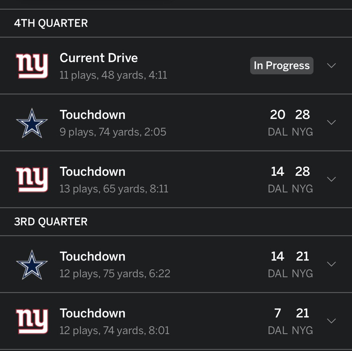 ToddFuhrman's tweet photo. This is an absolutely insane drive summary for the 2nd half tonight https://t.co/RgRcjzr7kA