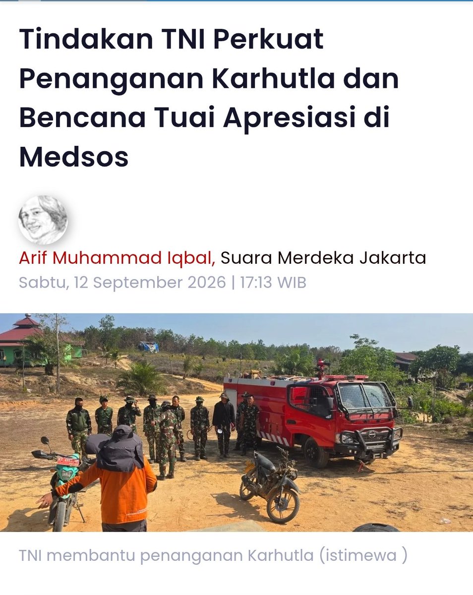 DimasEkaNugra's tweet photo. Semoga Bapak bapak TNI selalu diberikan kelancaran saat membantu mengatasi kebakaran. Semoga keadaan cepat aman.
#SetiaUntukRakyat https://t.co/8B7oZmzjZS
