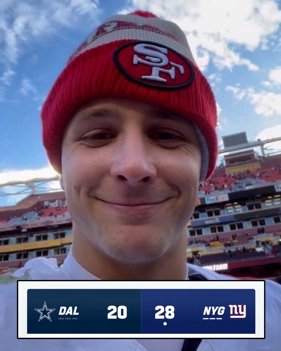 OurSf49ers's tweet photo. The Dallas Cowboys losing on SNF to The Giants is the cherry on top of a fantastic Week 1 💀 https://t.co/h56XujYGsX