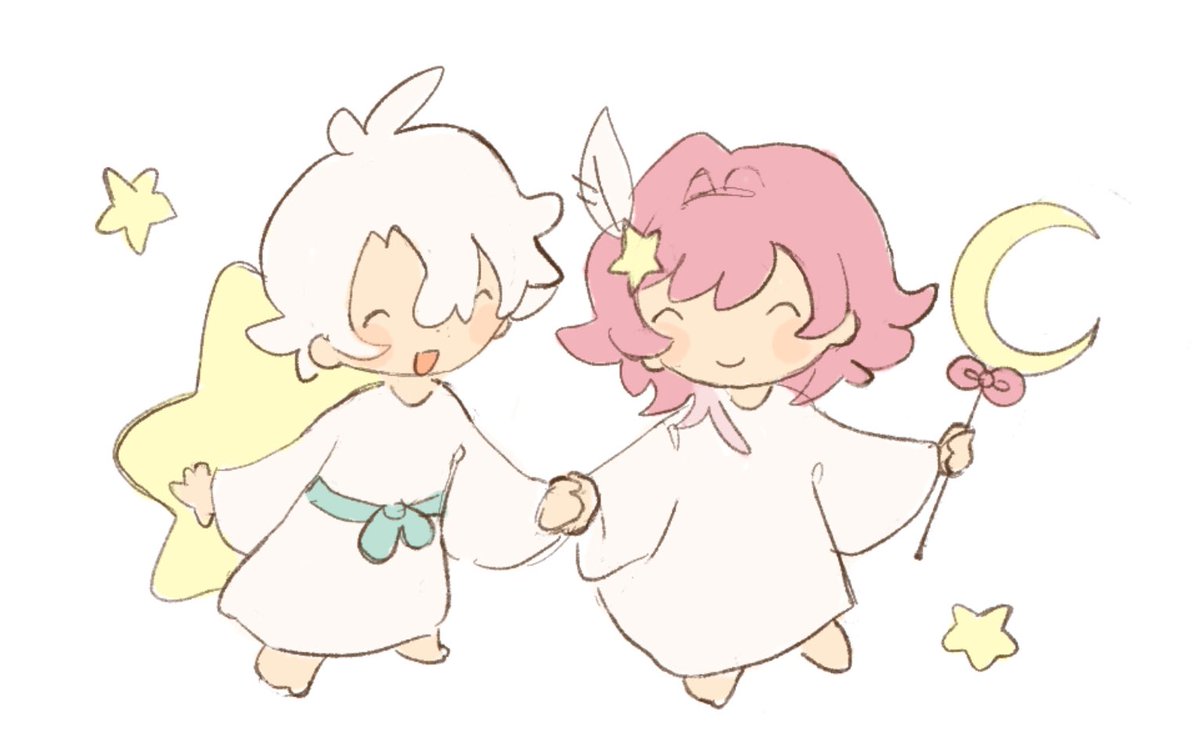 twinmimes's tweet photo. the ae sibs as kiki n lala n__n https://t.co/hZAHFUoEul