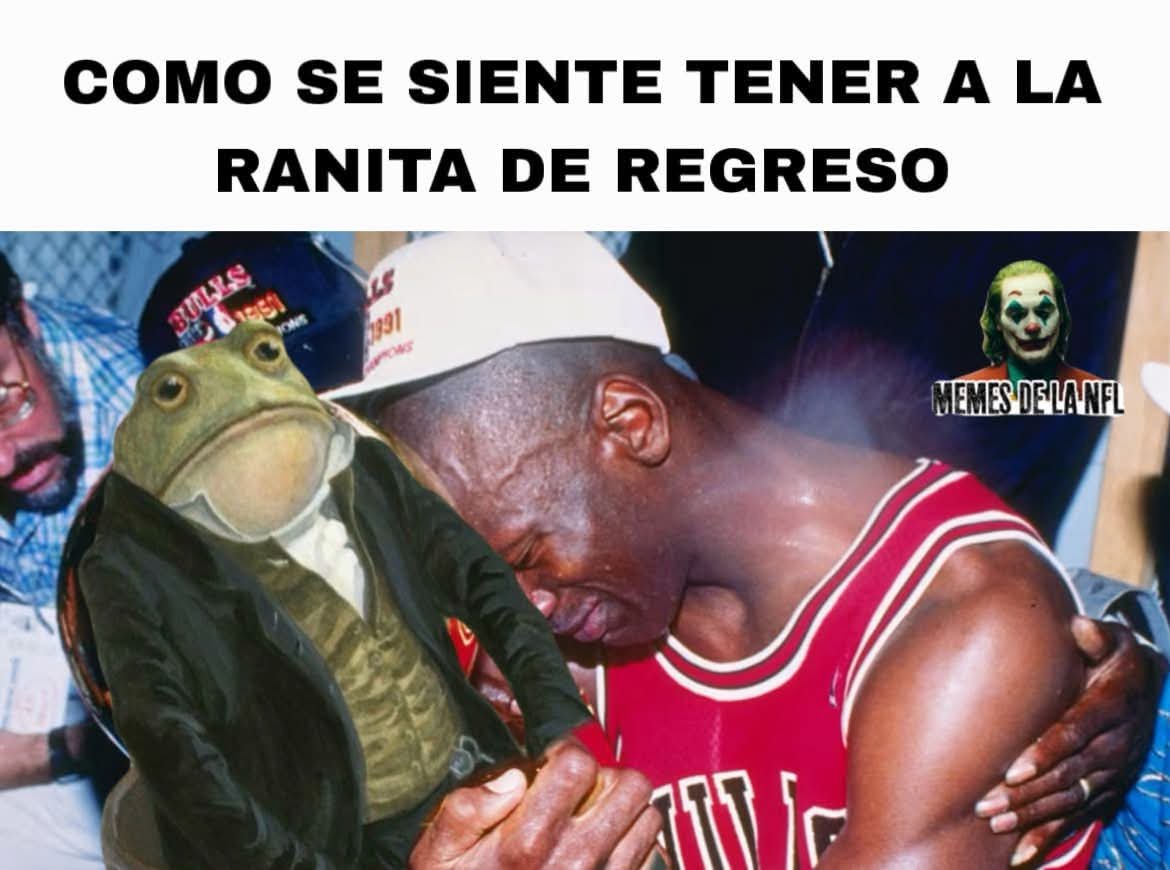 NacionMemesNFL's tweet photo. La ranita a cobrar desde el W1 https://t.co/gxr8VZ6Ivw