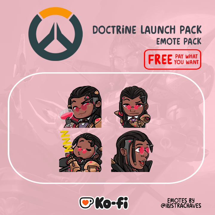 ilustrachaves's tweet photo. He's barely arrived on #overwatch and we already have the emotes! A free Doctrine emote pack to redeem NOW on my Ko-Fi! Link below!

🔗https://t.co/xEMhLS731Q https://t.co/EWbtNRHKlV