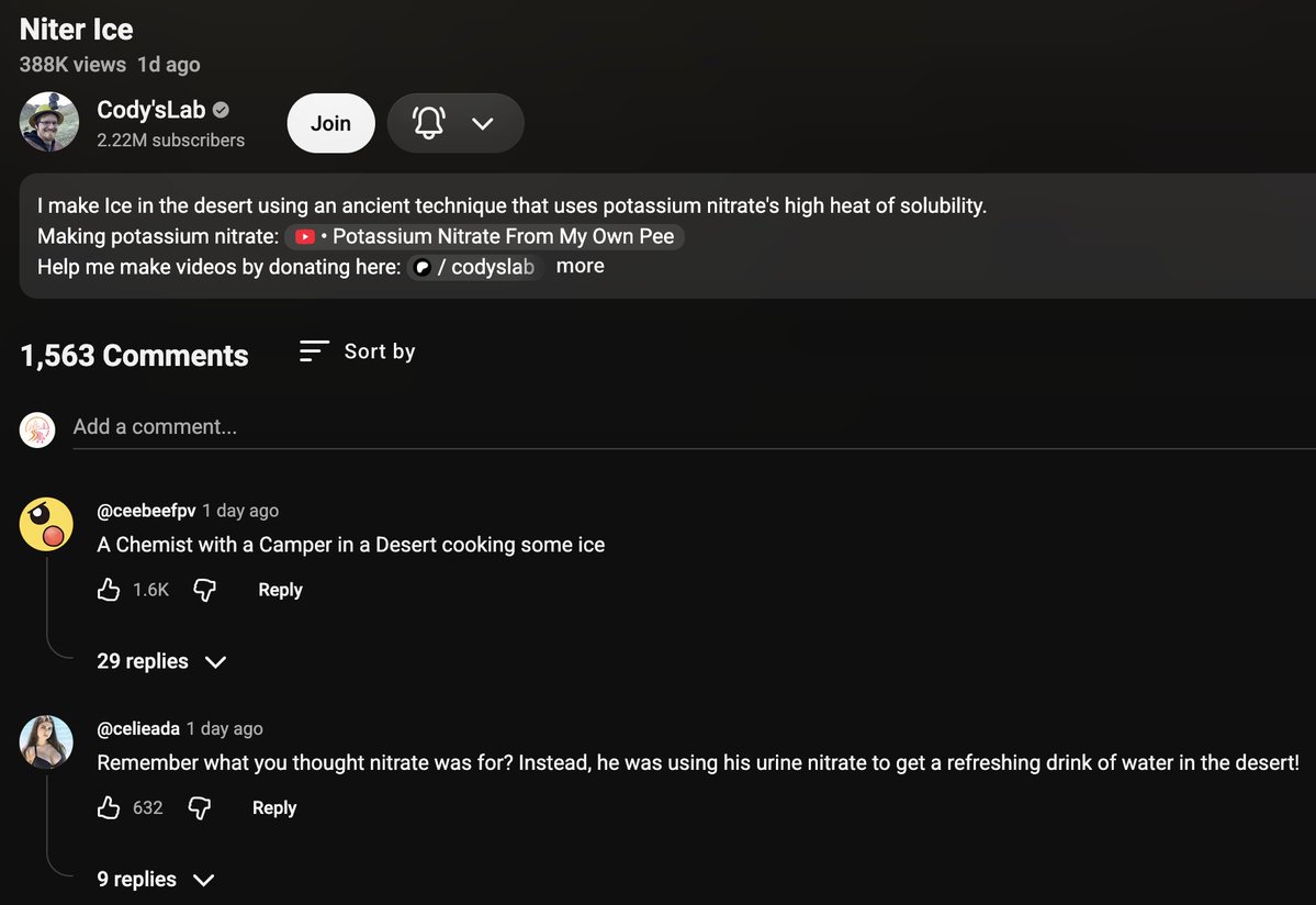 domenurhdev's tweet photo. @YouTube has got an issue with nsfw accounts posting in comment sections of creators. Cody's lab new Niter Ice video for example. Guess which one is fake. https://t.co/ysxf6DjFfV