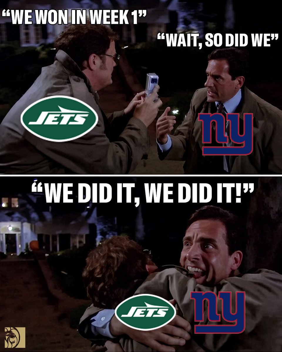 BetMGM's tweet photo. The Jets and Giants have both won in Week 1 for the first time since 2008

Rejoice New York Fans https://t.co/cpgIaklOPB