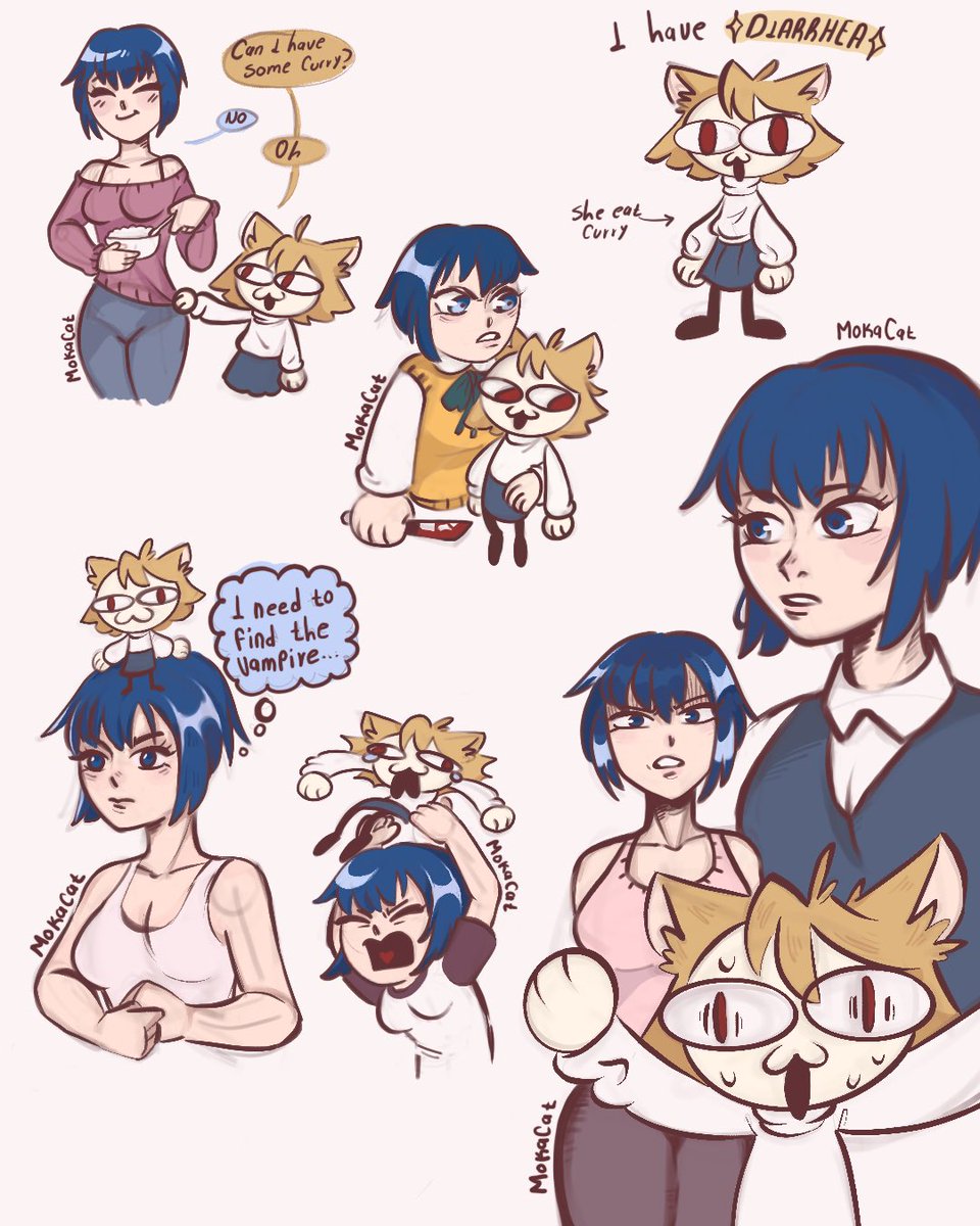 MokaCattt's tweet photo. Ciel and the creature, idk why but I find comfort in drawing them 💙💛
#tsukihime #fgo #necoarc #fanartㅤㅤㅤㅤ https://t.co/6MViYQAkvK
