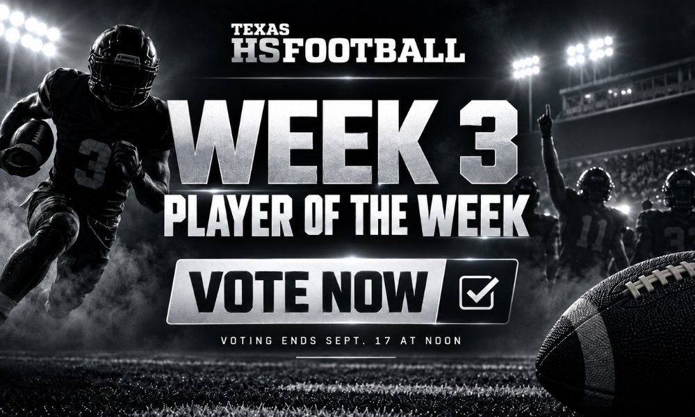 texashsfootball's tweet photo. Week 3 Fan Vote Player of the Week

Vote here: https://t.co/kL1sMB6jp4 https://t.co/bwzUxC9Mfz