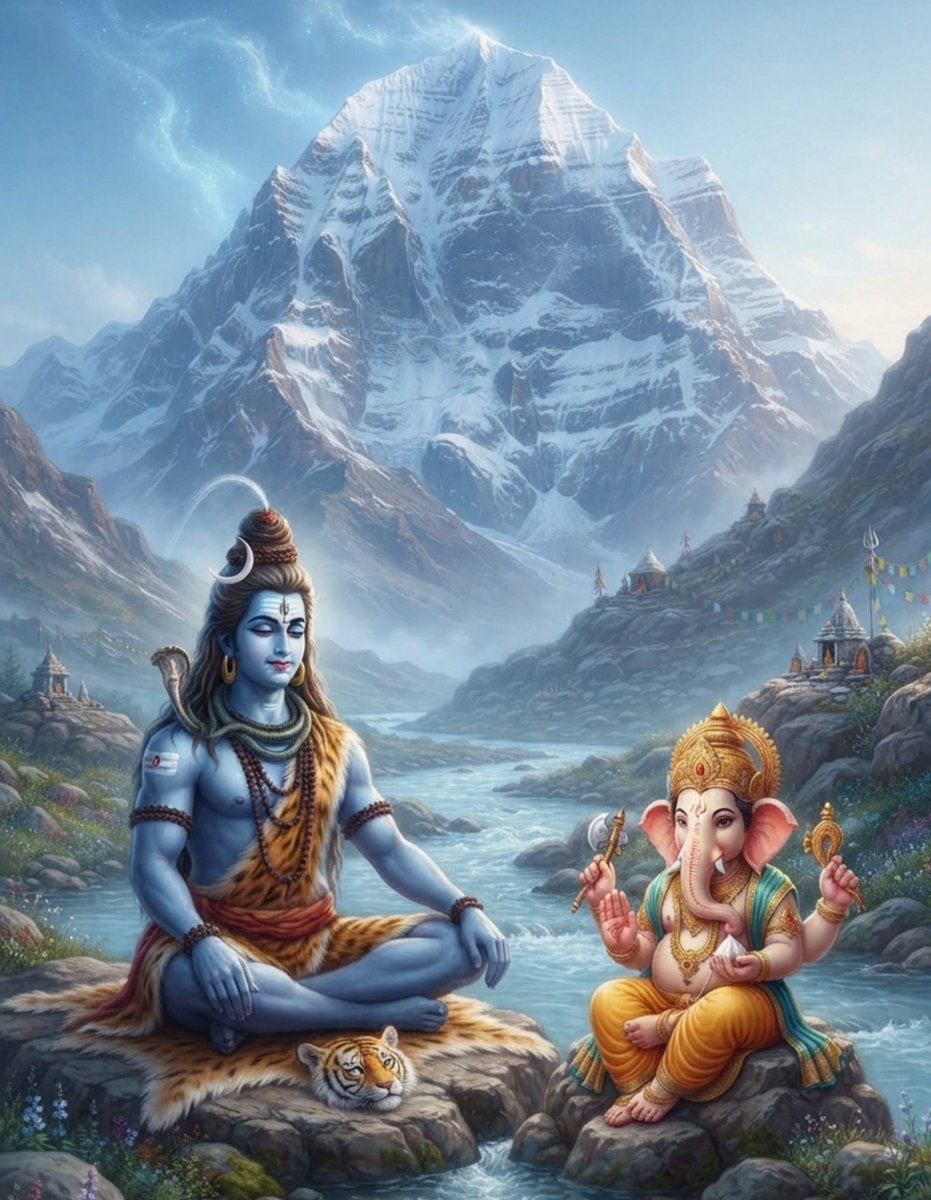 Aryavrat05's tweet photo. Har Har Mahadev - Om Namah Shivay 
Jai Shree Ganesh 🙏

Happy Ganesh Chaturthi to All Sanatanis.

May Lord Shiva and his family continue to bless us all. https://t.co/oaT6nZvC06
