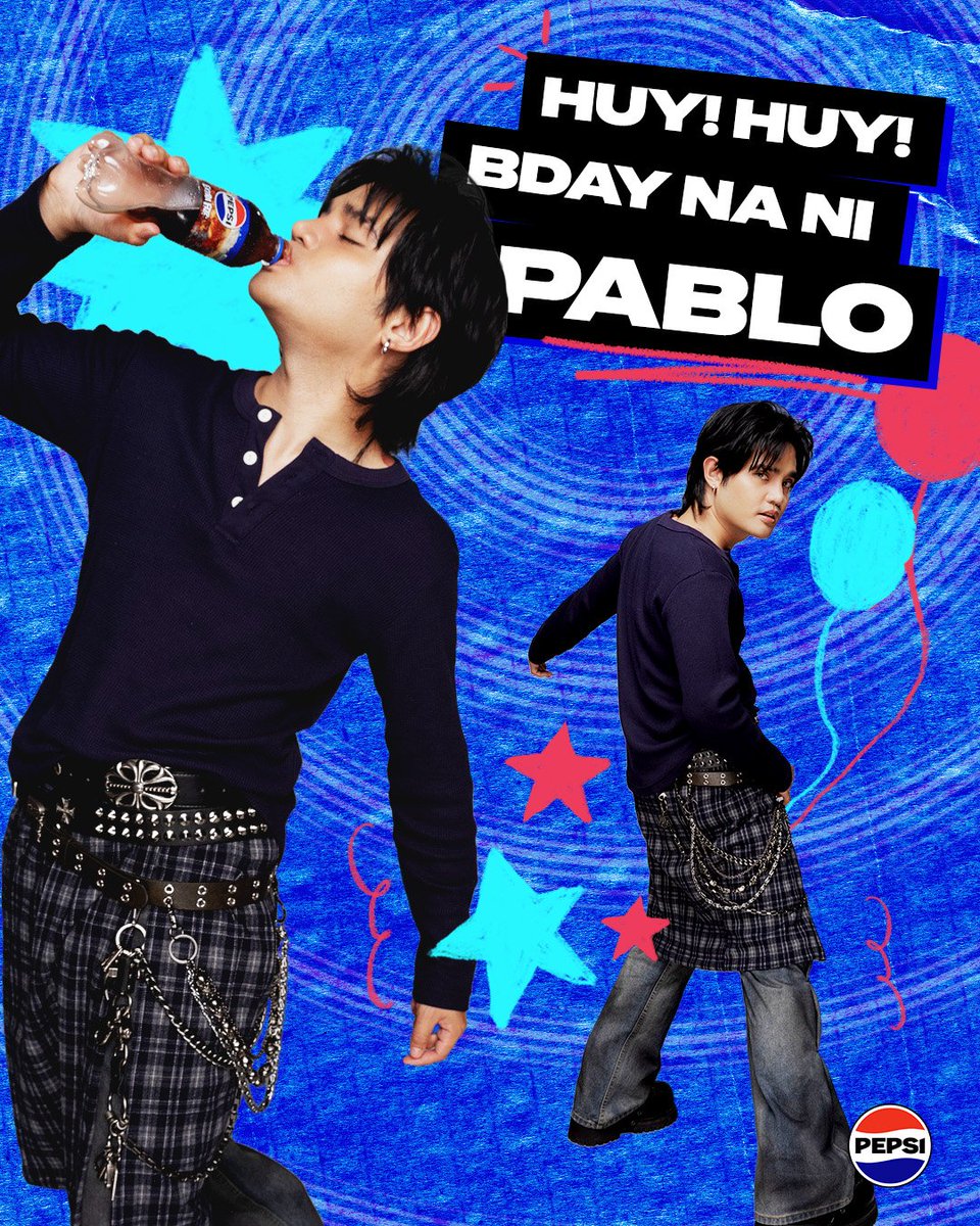 pepsiphl's tweet photo. Tumabi kayo dahil birthday na ng Pinuno 🥳🙌 Wish namin ang masarap na handaan on your special day, @imszmc. Love ka ng Pepsi Fam 💙 https://t.co/ZLXOYblha5