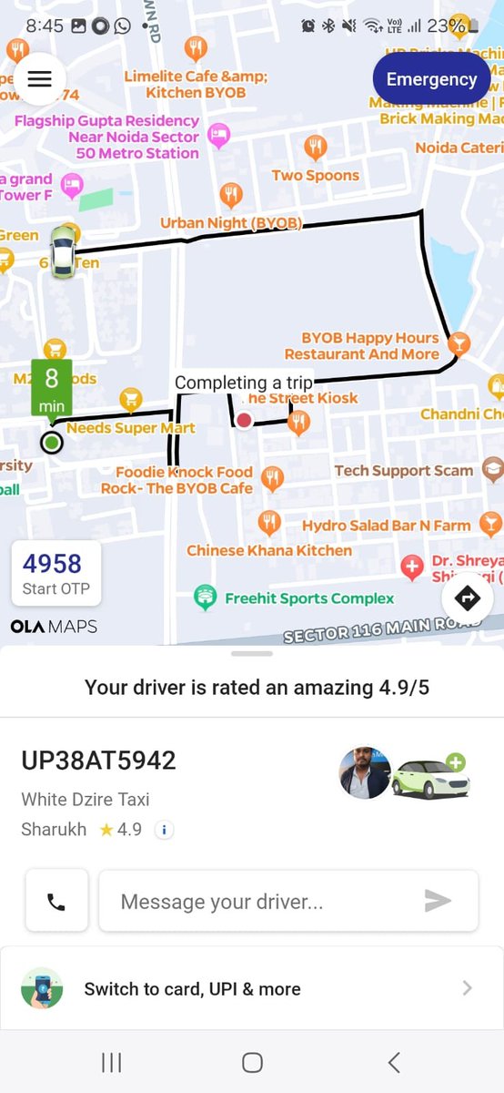 MESSI_10_GOD's tweet photo. I booked a ride today morning from Ola.And the driver gave me false hopes regarding coming at my location,when I called me multiple times he cut the call.I was getting very late waiting for him and had to cancel as he was not speaking properly at call as well. @Olacabs @Ola_Delhi https://t.co/ke8F1iz01P