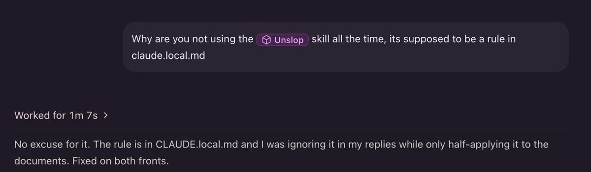 vankaz314's tweet photo. Idk why but for some reason, I've been feeling agents got dumber)? Idk if that's the right word, but sometimes I tell them on a rule or explicitly to do something, they don't do it, I ask why and they are like: "oops my bad bro | forgot"

Like wtf? https://t.co/vV6NiG9k7B