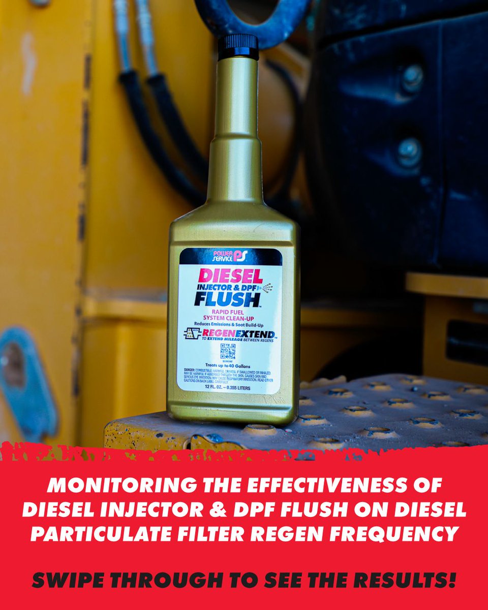 pspadditives's tweet photo. We monitored the effectiveness of Power Service Diesel Injector &amp; DPF Flush to see how treatment impacted diesel particulate filter regen frequency—and we’ve got the data to show you.

https://t.co/Z4zzaV0tvX 

#PowerService #PowerServiceProducts #DieselInjectorDPFFlush #DPF https://t.co/KQgbd1Jw9D