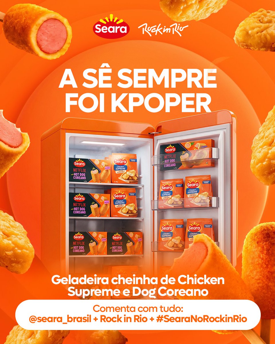 seara_brasil's tweet photo. AQUI NÃO TEM IMITAÇÃO...
A SÊ É KPOPER DESDE A FORMAÇÃO DOS B-ARMYS🫰

SÓ AQUI TEM K-PRODUTOS!

Batendo 10K de comentários ATÉ 12H DE HOJE com hashtag + @seara_brasil + Rock in Rio + KDOG, o mais engajado vai receber uma K-DM…

CHAMA O BIAS, DIVULGA NAS REDES E VEM COM A SÊ ;3 https://t.co/r8iqKXX7E3