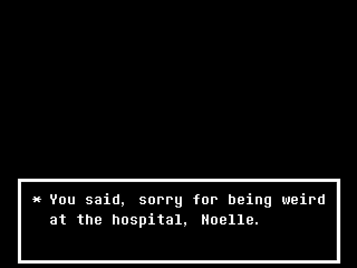 _SpyDtroid_'s tweet photo. This piece of dialogue destroyed me. Nothing has explicitly told me that *I'm* the monster more than this. Kris doesn't want this. They genuinely care for Noelle. https://t.co/n1AcK8M3N7