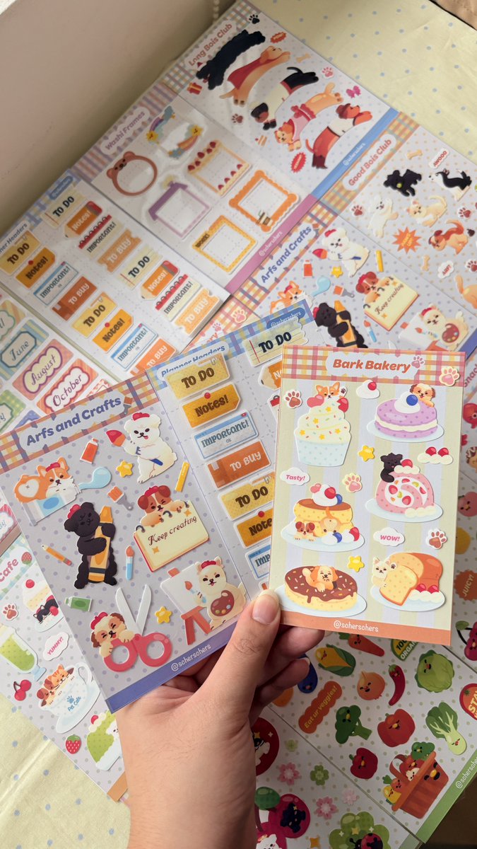 scherschers's tweet photo. made new sticker sheet designs 🌟

rlly had fun making these!! catch them first at komiket qc 😼 https://t.co/p1TQEwcj71