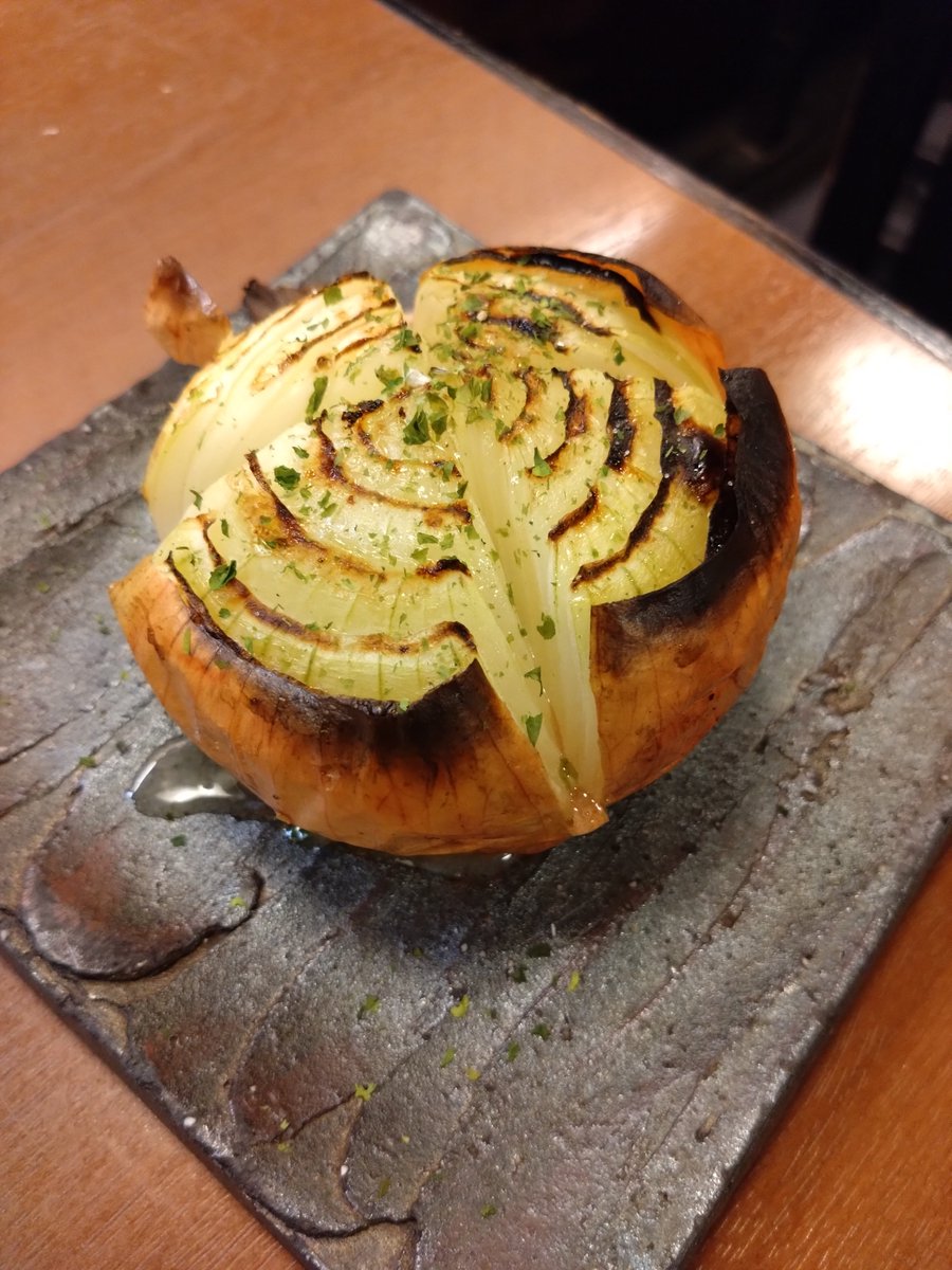 AKIMOTOYASUNARI's tweet photo. 玉ねぎ焼き(*^^*)🍒🍻 https://t.co/JTTXC54xIm