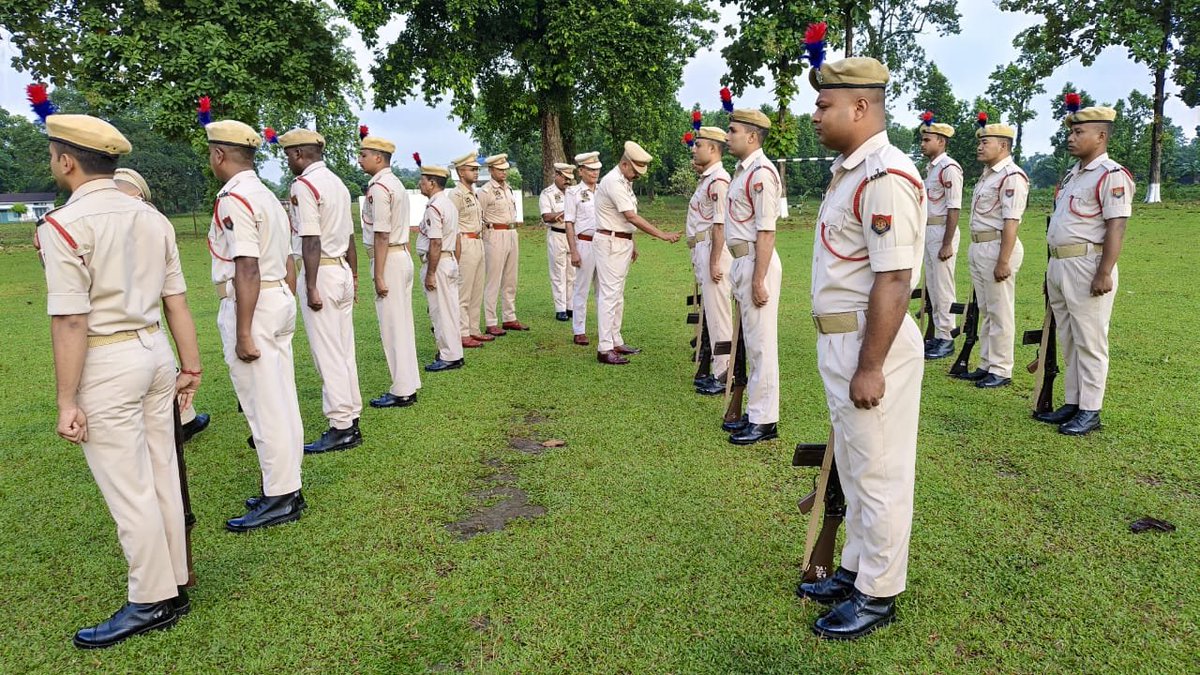 7thapbn's tweet photo. A glimpse of inspection parade conducted today by the 2nd-in-Command (2-I/C), 7th A.P. Battalion, Charaikhola, Kokrajhar at unit parade ground. 
@assampolice 
@DGPAssamPolice 
@7thapbn https://t.co/z1as6T960W