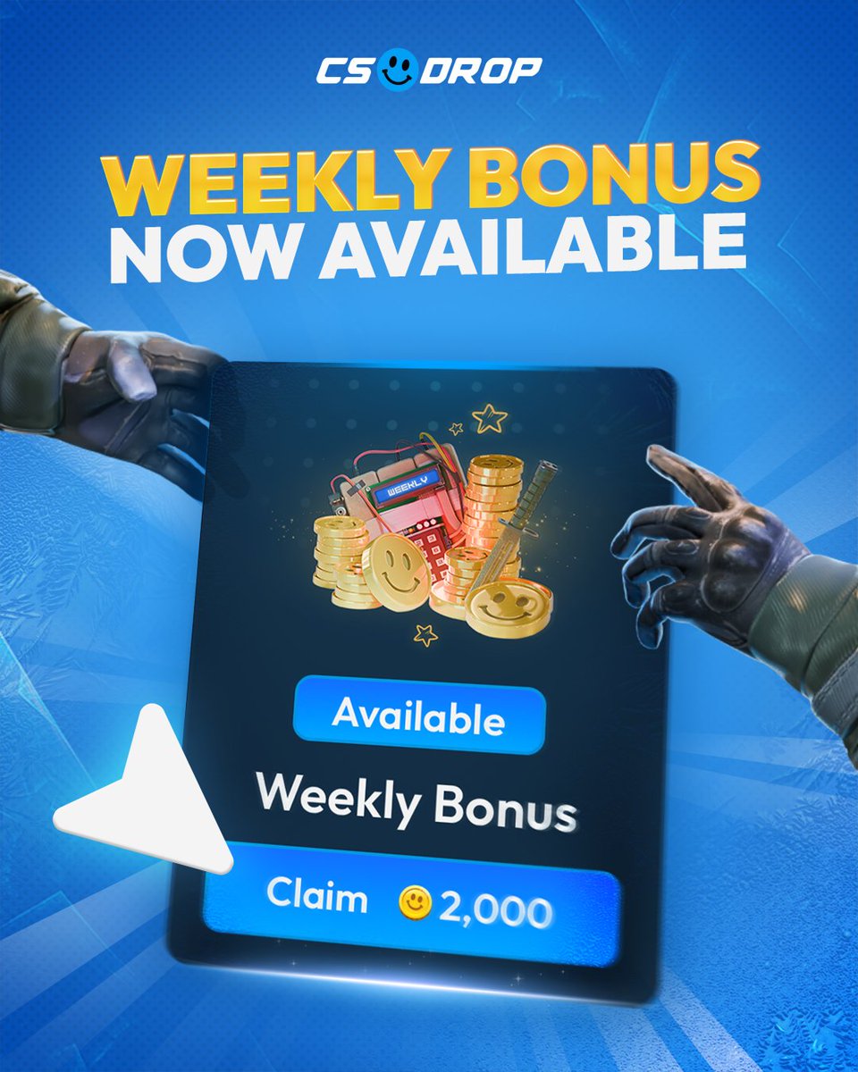 csdropcom's tweet photo. 🎉 WEEKLY BONUS IS LIVE!   

How much did you get this week?   

🎁 Win 2x $25: RT + Comment to enter!