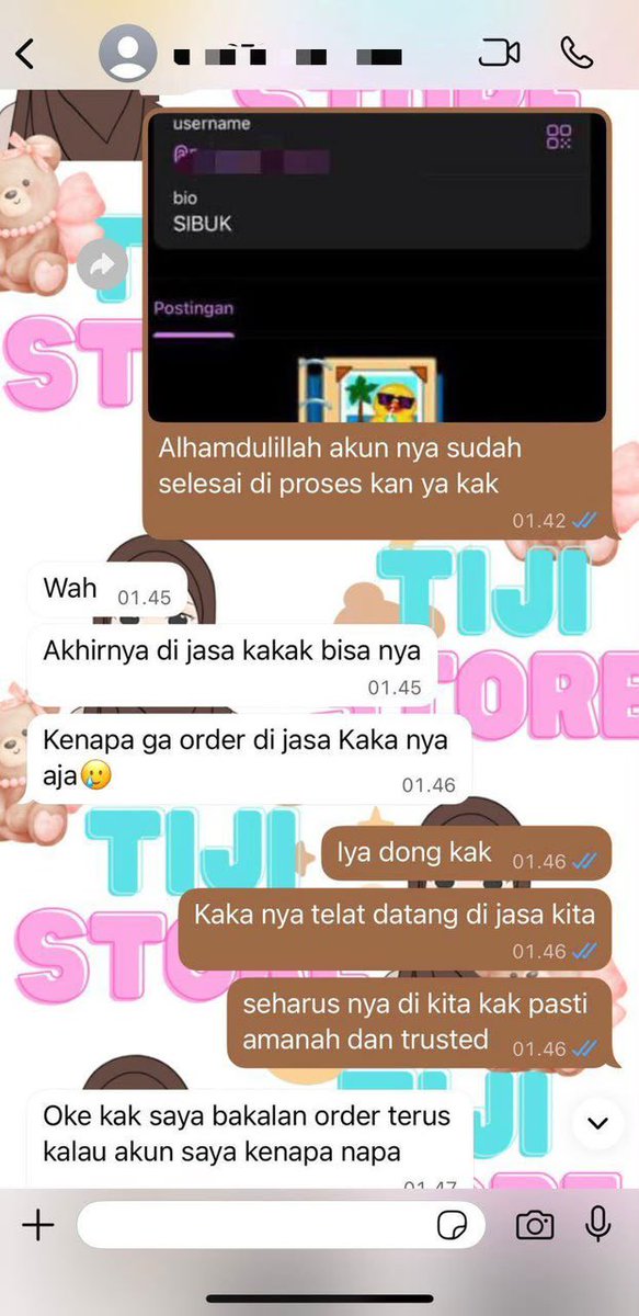 HendriBocor's tweet photo. JASA PEMULIHAN AKUN/DELETE AKUN, PROSES FAST &amp; BERGARANSI 

KENDALA : 
🌷PULIHKAN CHT WA LAMA
🌷JASA SADAP WA/IG
🌷LUPA PASWORD &amp; LUPA DATA2
🌷JASA HAPUS AKUN ALL SOSMED
🌷JASA PEMULIHAN AKUN
GOGGLE ,GMAIL,INSTAGRAM,TWITER, FB,TIKTOK #zonauang #zonajajan

Order whatsaap di bio☎️ https://t.co/1X2jBGVDGi