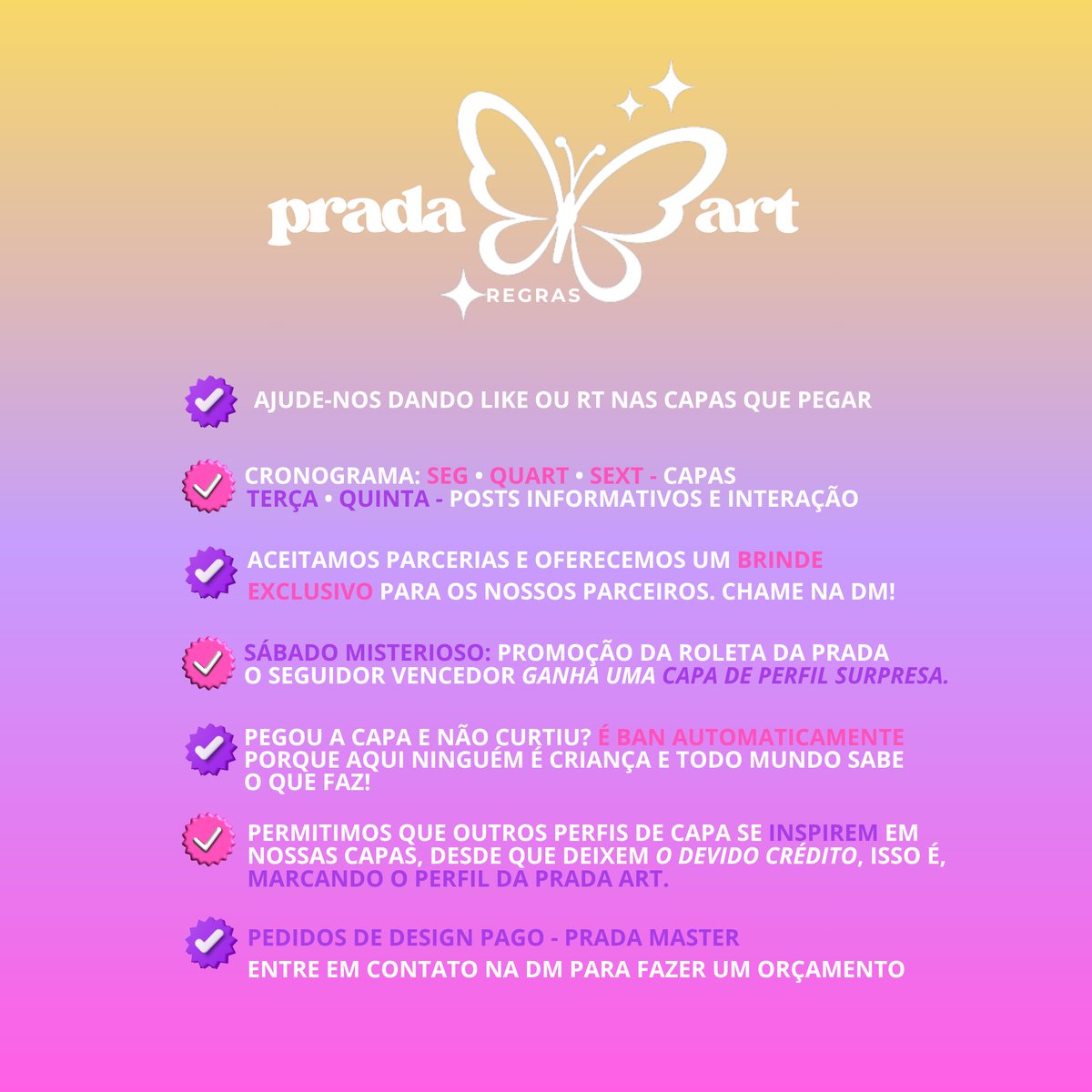 wepradaart's tweet photo. 🌸Regras
• Pedimos a todos por gentiliza que leiam as regras de funcionamento do nosso perfil pois é de extrema importância! https://t.co/oPNRrSB3yo