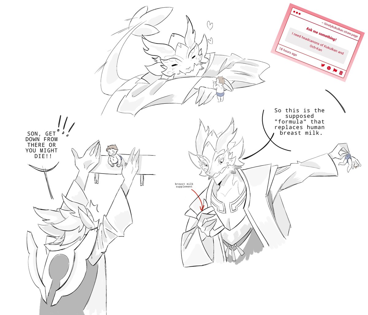_Silver_Prince_'s tweet photo. I have many, but my favorite is Kukulkan as a first-time father; raising a Vishaps is not the same as raising a human for a dragon.
#kukulkan #GenshinImpactㅤ https://t.co/vz7fCiwHuE