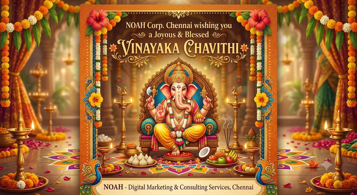 chnoah's tweet photo. Happy Vinayaka Chavithi to all!
#VinayakaChavithi
#VinayagarChathurthi
#GaneshChathurthi
#Chennai
#Avadi
#Business
#DigitalMarketing
#WebDesigner
#GraphicDesigner
#Service
#Design
#Communication
#CommunicationDesign
#Corporate
#CorporateDesign https://t.co/g0KVZyFXT7
